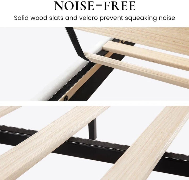 Comfynest Upholstered Platform Bed with Adjustable Headboard - Image 5