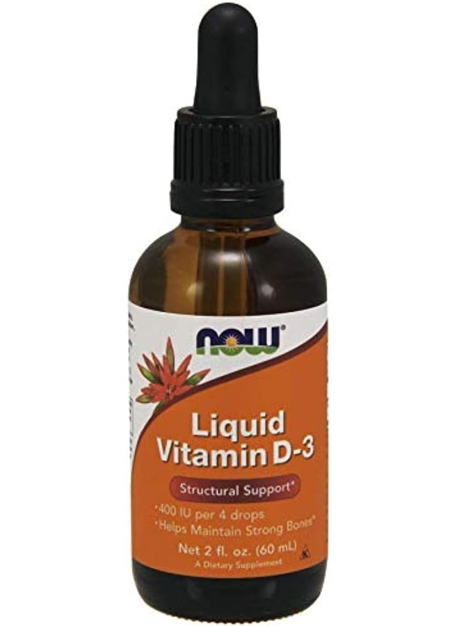 Now Foods - Liquid Vitamin D-3 2 Fl Oz - Image 1