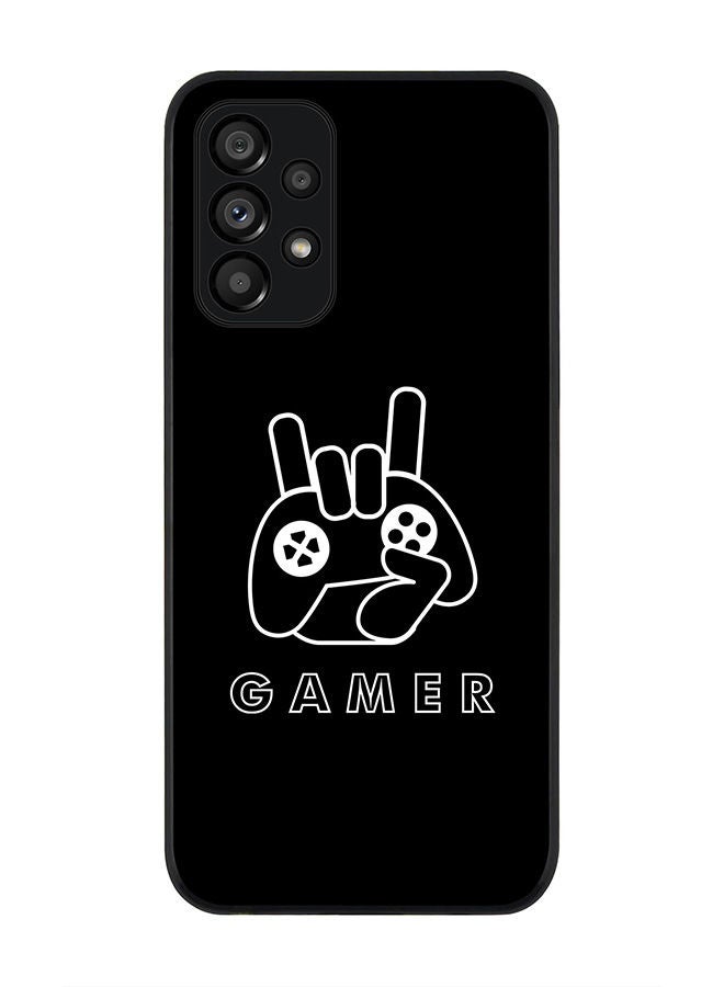 Stylizedd Rugged Black edge case for Samsung Galaxy A23 (LTE/4G) Slim fit Soft Case Flexible Rubber Edges Anti Drop TPU Gel Thin Cover - Gamer  - Image 1