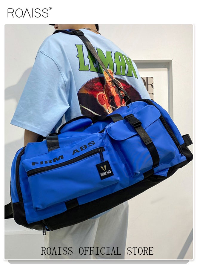 roaiss Large-Capacity Travel Bag Dry and Wet Separation Outdoor Sports Fitness Bag Men's Basketball Backpack Cycling Bag Independent Shoe Storage Waterproof Outdoor Backpack with Zipper Multiple Carrying Methods - Image 1