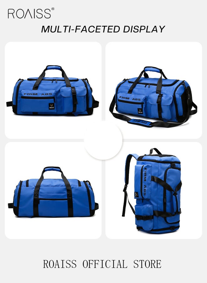 roaiss Large-Capacity Travel Bag Dry and Wet Separation Outdoor Sports Fitness Bag Men's Basketball Backpack Cycling Bag Independent Shoe Storage Waterproof Outdoor Backpack with Zipper Multiple Carrying Methods - Image 5