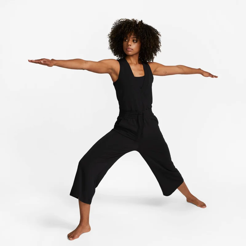 Nike Black Women's Yoga Dri-FIT French Terry Jumpsuit for Women | Best Price UAE