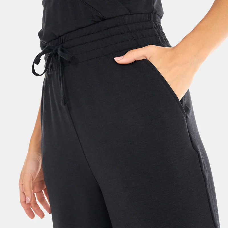 Nike Black Women's Yoga Dri-FIT French Terry Jumpsuit for Women | Best Price UAE