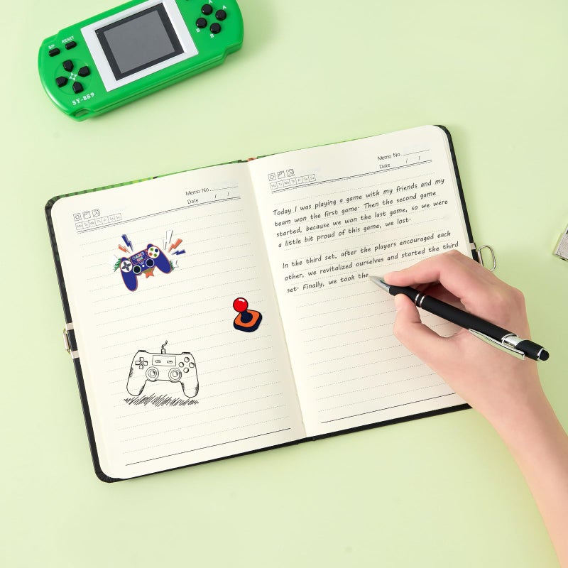 WERNNSAI Game Kids Diary for Boys, Luminous Secret Diary with Lock and Keys, Kids Journal Notebook Birthday Christmas Gift for 6 7 8-12 Year Old Boys, School A5 Lined Writing Drawing Notepad - Image 4