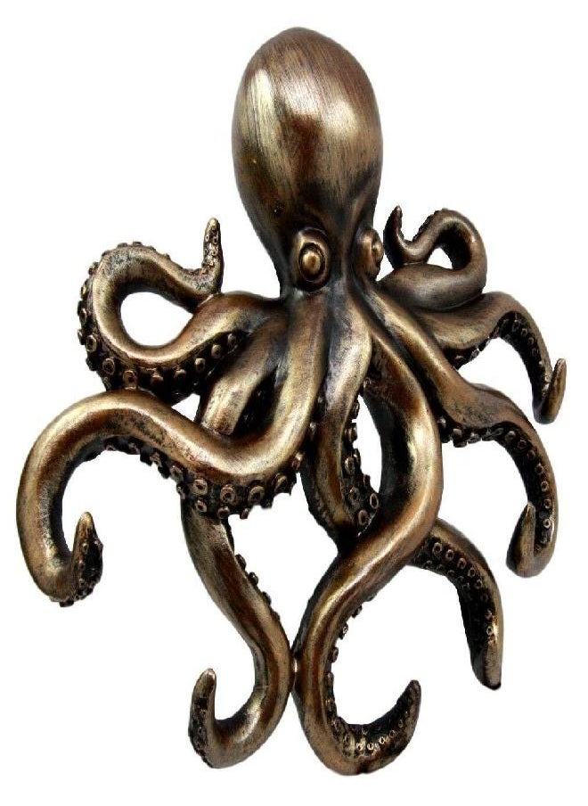 Ebros Gift Ebros Gift The Call of Cthulhu Deep Sea Kraken Octopus Monster Wall Mount Key Holder Tentacle Hooks Sculpture Plaque Figurine 11.25" H 