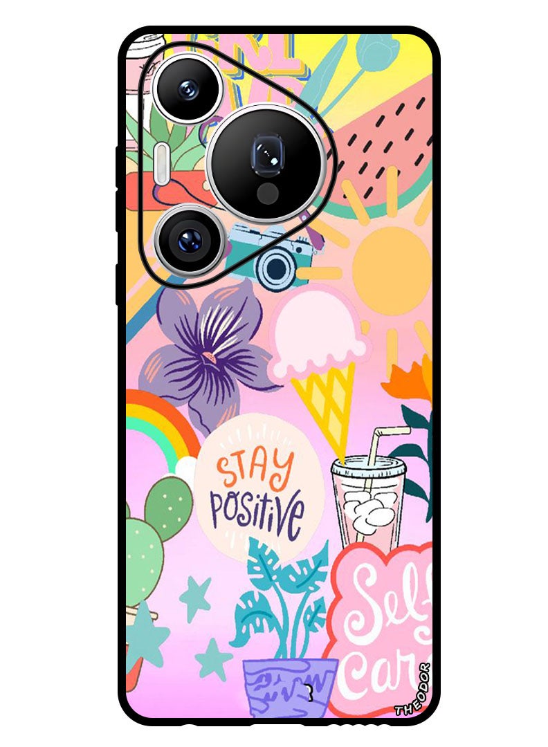 Theodor Protective Case Anti Scratch Shock Proof Bumper Cover For Huawei Pura 70 Pro Stay Positive - Image 1