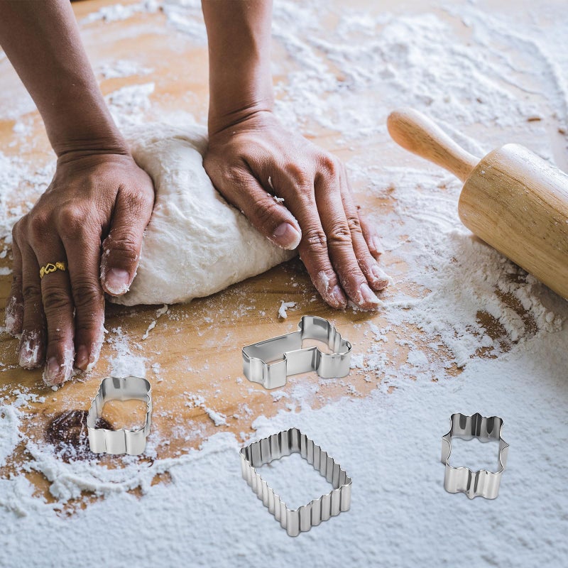 Whaline 9Pcs One Happy Dude Party Favor Cookie Cutter Birthday Biscuit Cutters Letters Plaques Numbers Shape Cookie Cutting Molds for Parties DIY Craft Baking Supplies - Image 5