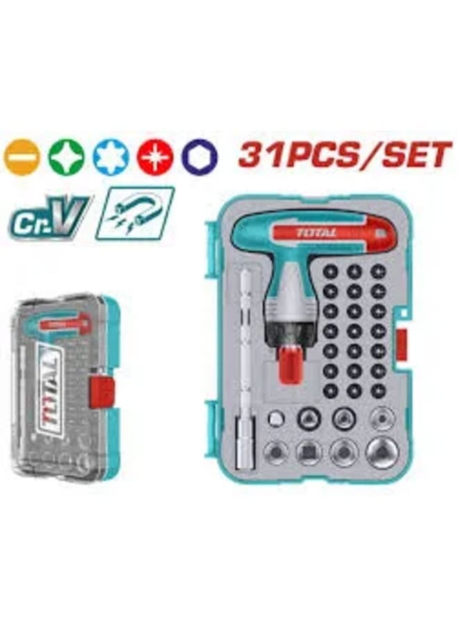 TOTAL Hand Screwdriver Set 31 Pieces  - Image 1