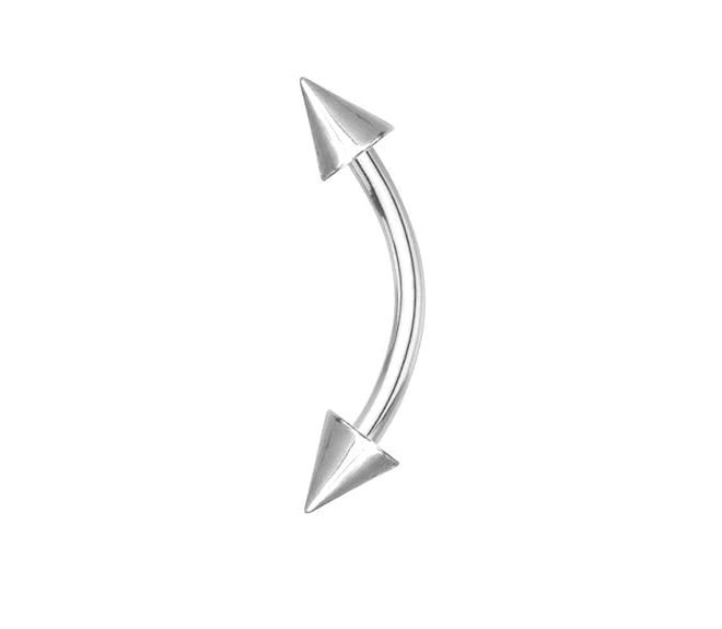 Ervio Curved Eyebrow Barbell Ring | Silver Stainless Steel Body Piercing Jewelry for Ear, Lip, Belly, Tongue, Nipple | Unisex Cartilage Rook Daith Tragus Studs for Men & Women - Image 2