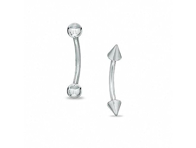 Ervio Curved Eyebrow Barbell Ring | Silver Stainless Steel Body Piercing Jewelry for Ear, Lip, Belly, Tongue, Nipple | Unisex Cartilage Rook Daith Tragus Studs for Men & Women - Image 4
