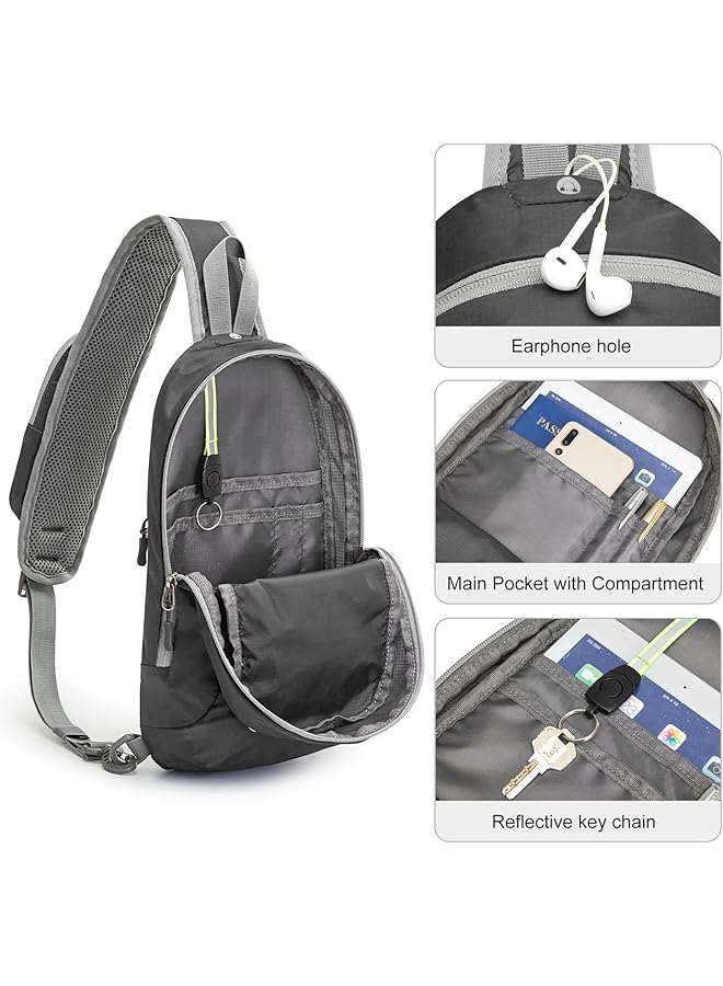 G4Free Sling Bag RFID Blocking Crossbody Backpack with Front Pocket Hiking Daypack Chest Bag for Women Men - Image 2