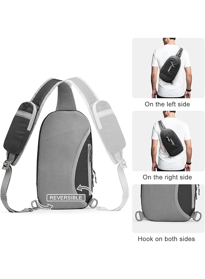 G4Free Sling Bag RFID Blocking Crossbody Backpack with Front Pocket Hiking Daypack Chest Bag for Women Men - Image 4