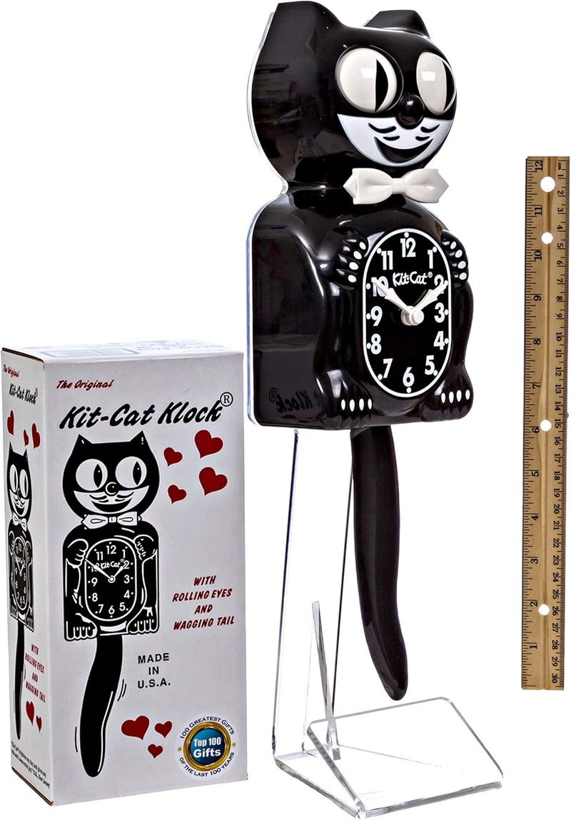 Kit Cat Klock Gentlemen The Original Classic Black Wall Clock - Image 5