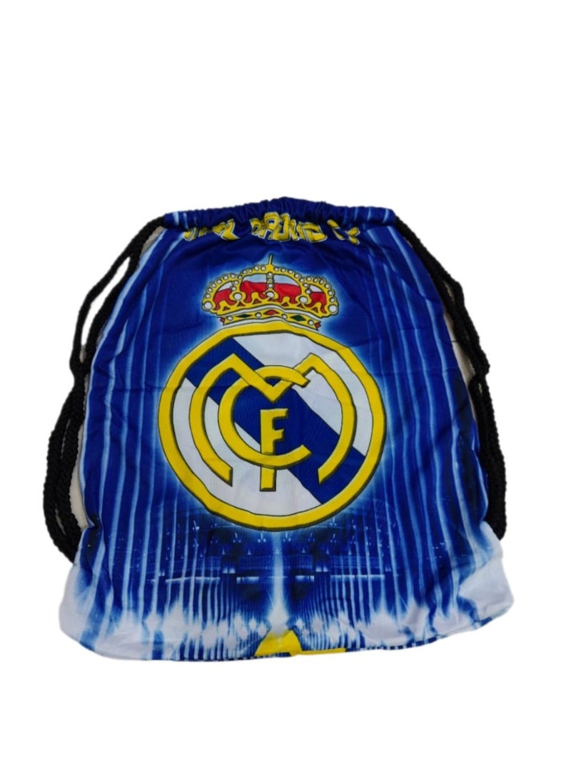 Real Madrid FC Drawstring Bag – Stylish Football Fan Backpack - Image 1
