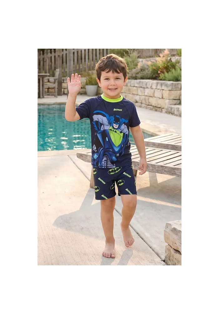 R&b Batman Print Swimwear Set