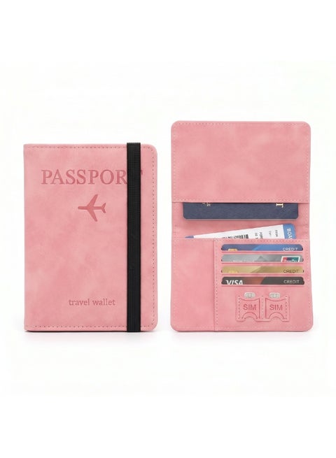 Premium Travel Wallet & Passport Holder with Elastic Band | Water-Resistant Organizer with 4 Card Slots & 2 SIM Pockets