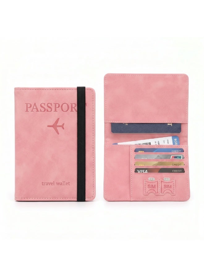 Premium Travel Wallet & Passport Holder with Elastic Band | Water-Resistant Organizer with 4 Card Slots & 2 SIM Pockets - Image 1