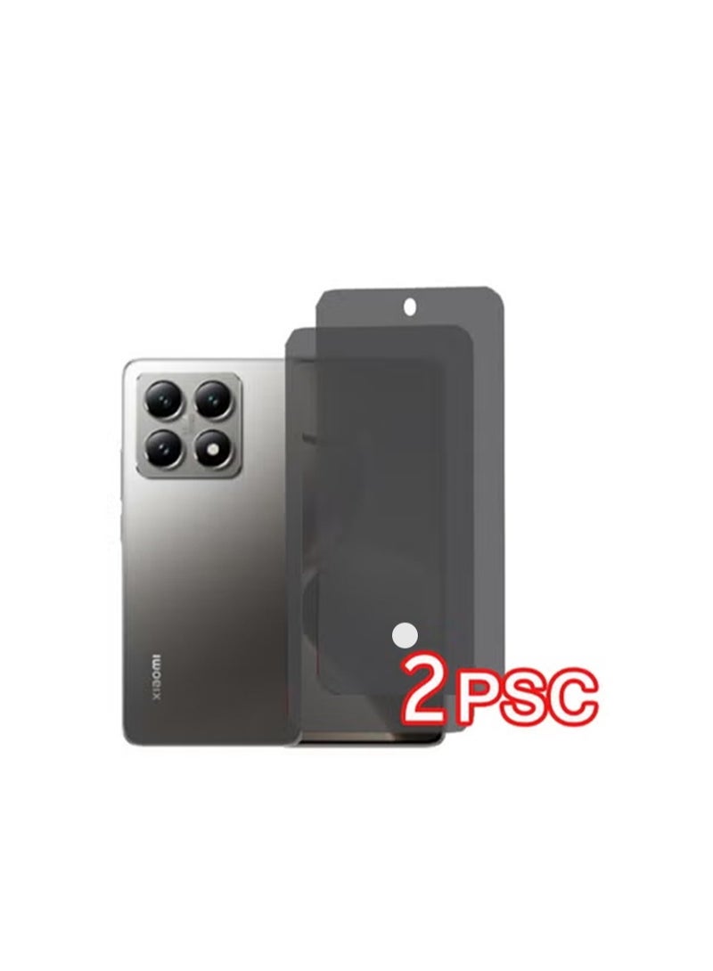 2 Pack for Xiaomi 14T Pro Privacy Tempered Glass Screen Protector and Camera Lens Protector, Anti-Spy 9H Hardness Case Friendly Film  - Image 1