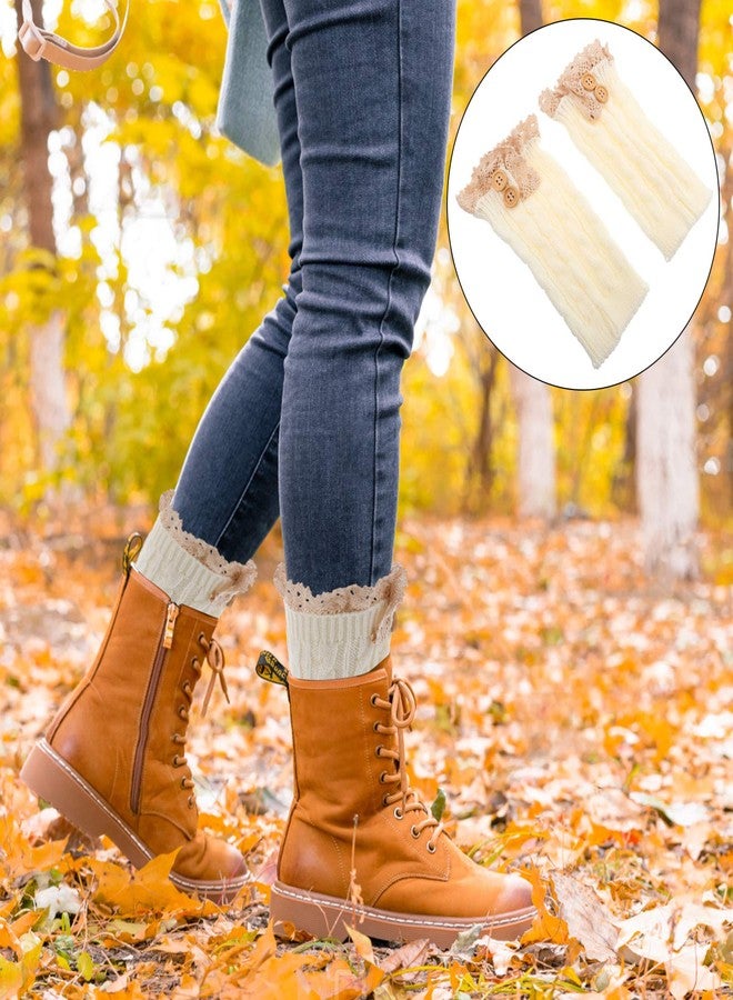BESPORTBLE Boot Cuffs Crochet Knited Boot Cuffs Topper Socks Cuffs for Women Girls Winter Warm - Image 3
