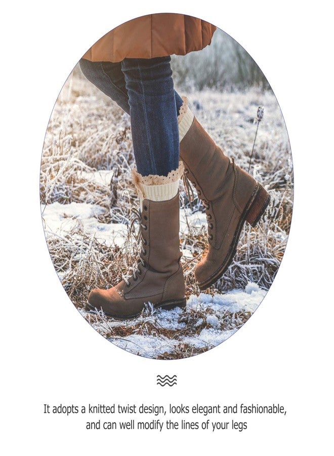 BESPORTBLE Boot Cuffs Crochet Knited Boot Cuffs Topper Socks Cuffs for Women Girls Winter Warm - Image 4