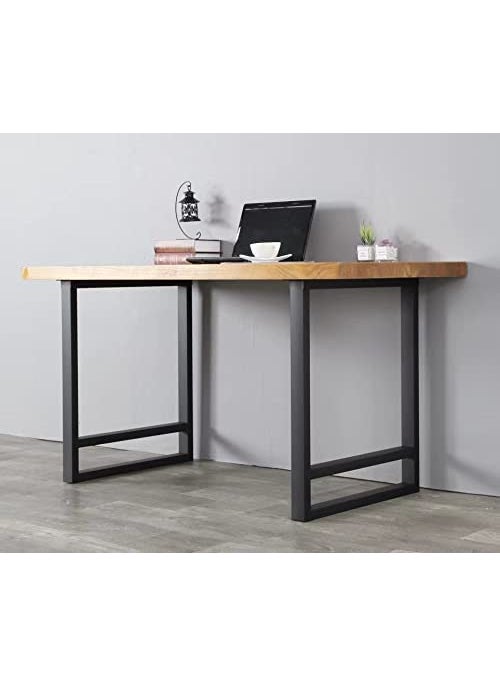 HIRVALL HIRVALL Metal Table Legs Heavy Duty Square Tube Iron Desk Legs Set of 2 28 Height 18 Wide Industrial Furniture LegsDining Table LegsModern Coffee Table LegsBench LegsConsole Table Legs  - Image 3