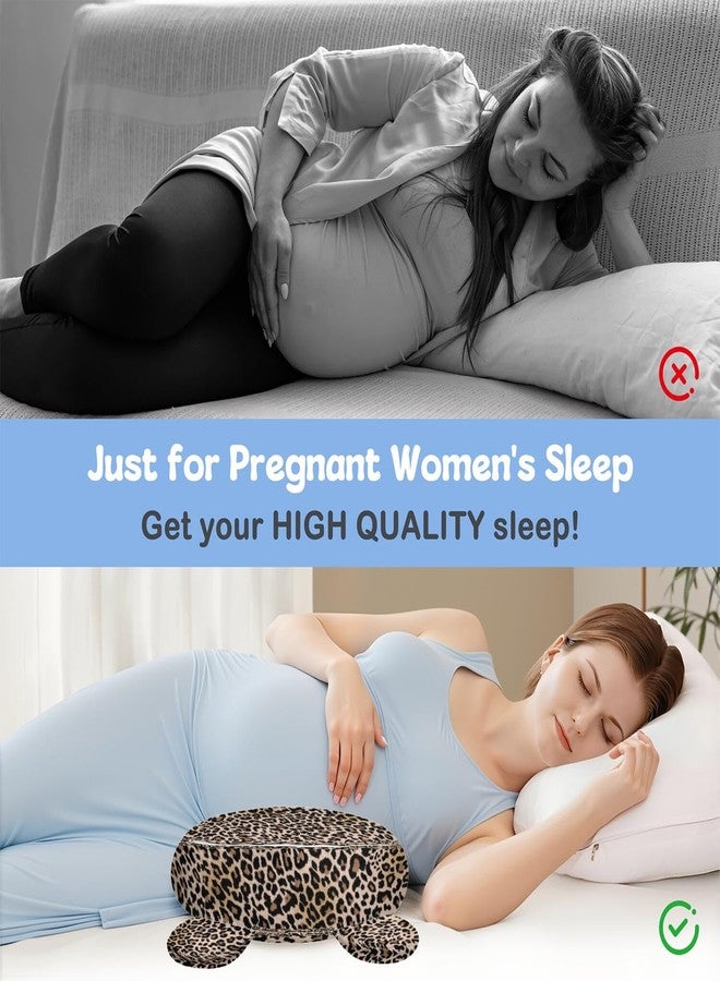 gxfcymxbd Pregnancy Pillow for Sleeping,Maternity Pillow with Cooling,Maternity Support for Back and Hip Relief,Soft and Comfortable Wedge Pregnancy Pillows Side Sleeping Support for Belly with Removable Cover - Image 5