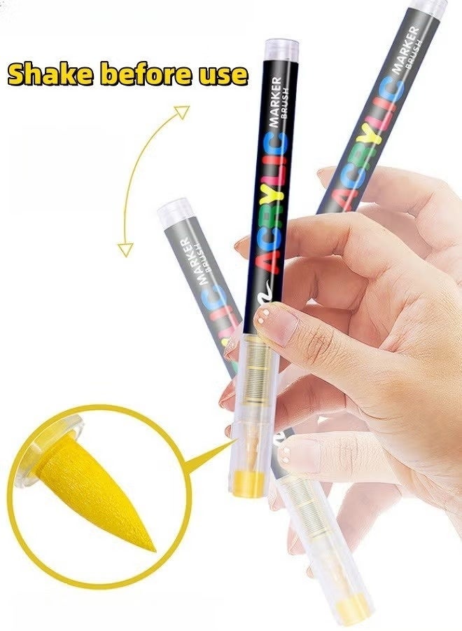 GuangNa 72-Piece Paint Marker Set for Art Supplies, School Supplies, Rock Art, Fabric Paint, Fabric Markers, Paint Pen, Art Markers - Image 4