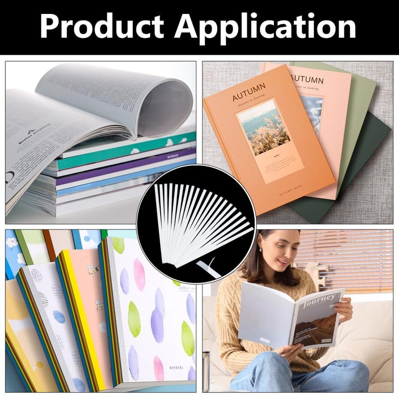 BENECREAT 40pcs 11.3 Inch Glue Strips with Mesh Backing, 0.39 Inch Wide Hot Melt Resin Strips for Book Binding Repair Hot Melt Binding Machine, 1.5mm Thick - Image 5