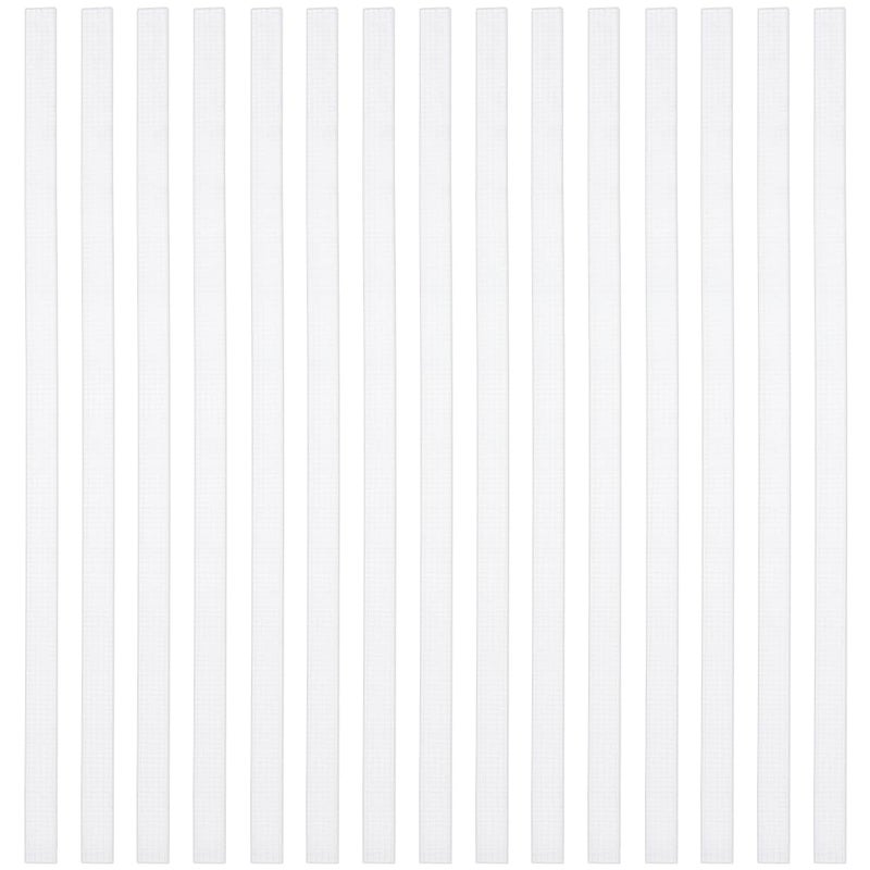 BENECREAT 40pcs 11.3 Inch Glue Strips with Mesh Backing, 0.39 Inch Wide Hot Melt Resin Strips for Book Binding Repair Hot Melt Binding Machine, 1.5mm Thick - Image 1