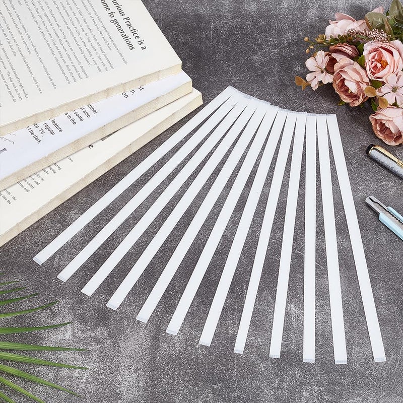 BENECREAT 40pcs 11.3 Inch Glue Strips with Mesh Backing, 0.39 Inch Wide Hot Melt Resin Strips for Book Binding Repair Hot Melt Binding Machine, 1.5mm Thick - Image 4