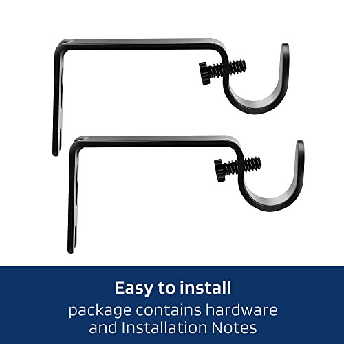 Alskarhem Black Curtain Rods for Windows 30 to 116 Inch,5/8 Inch Small Curtain Rod Set With Brackets - Image 5