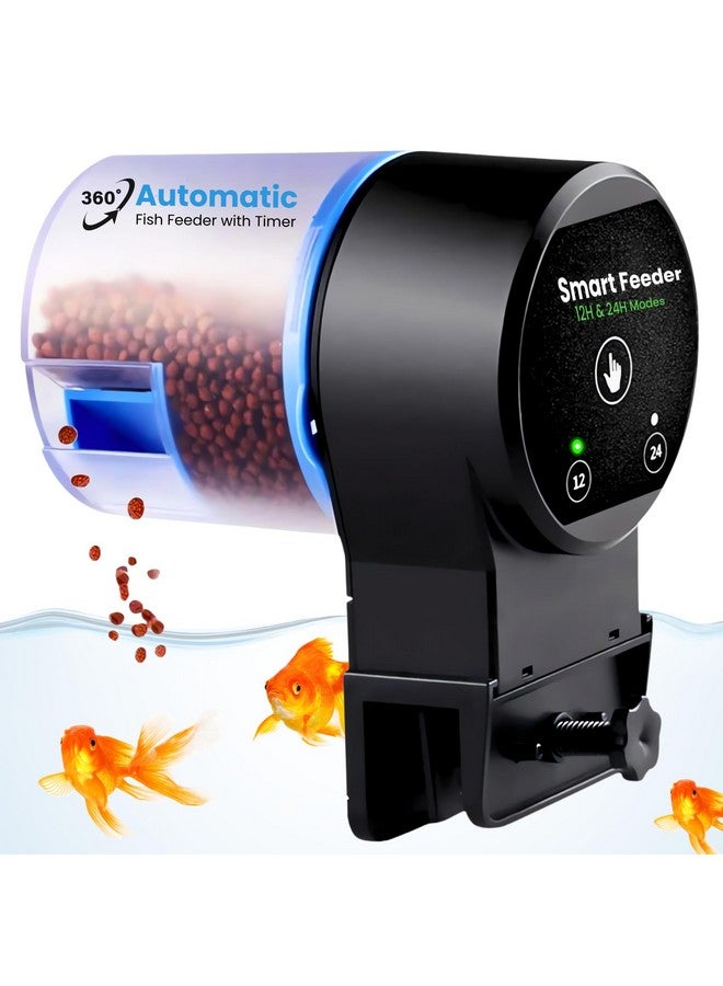 Buraq Automatic Fish Feeder - Food Dispenser for Fish Tank, Vacation Fish Feeder Timer, Adjustable Timing 12hr & 24hr, Accessories for Aquarium (2 Way) - Image 1