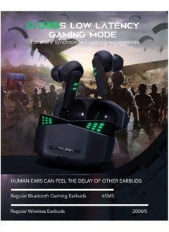 BLACK SHARK Black Shark T6 Wireless Gaming Earbuds 5.20 Bluetooth,Ultra-Low Latency,Dual Noise Cancelling Microphones, Waterproof & 26 Hours Playtime - Black  - Image 2