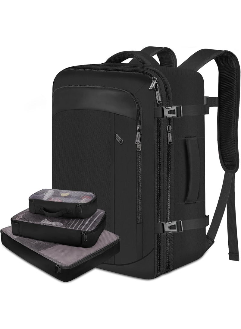 WALALLA Carry on Backpack, Extra Large 40L Airline Approved Travel Backpacks with 3 Packing Cubes, Water Resistant Expandable Overnight Luggage Daypack Business Weekender Bag, Camping Bags - Image 1