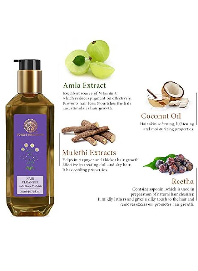 Forest Essentials - Hair Cleanser Amla Honey & Mulethi 200Ml (Shampoo) - Image 1