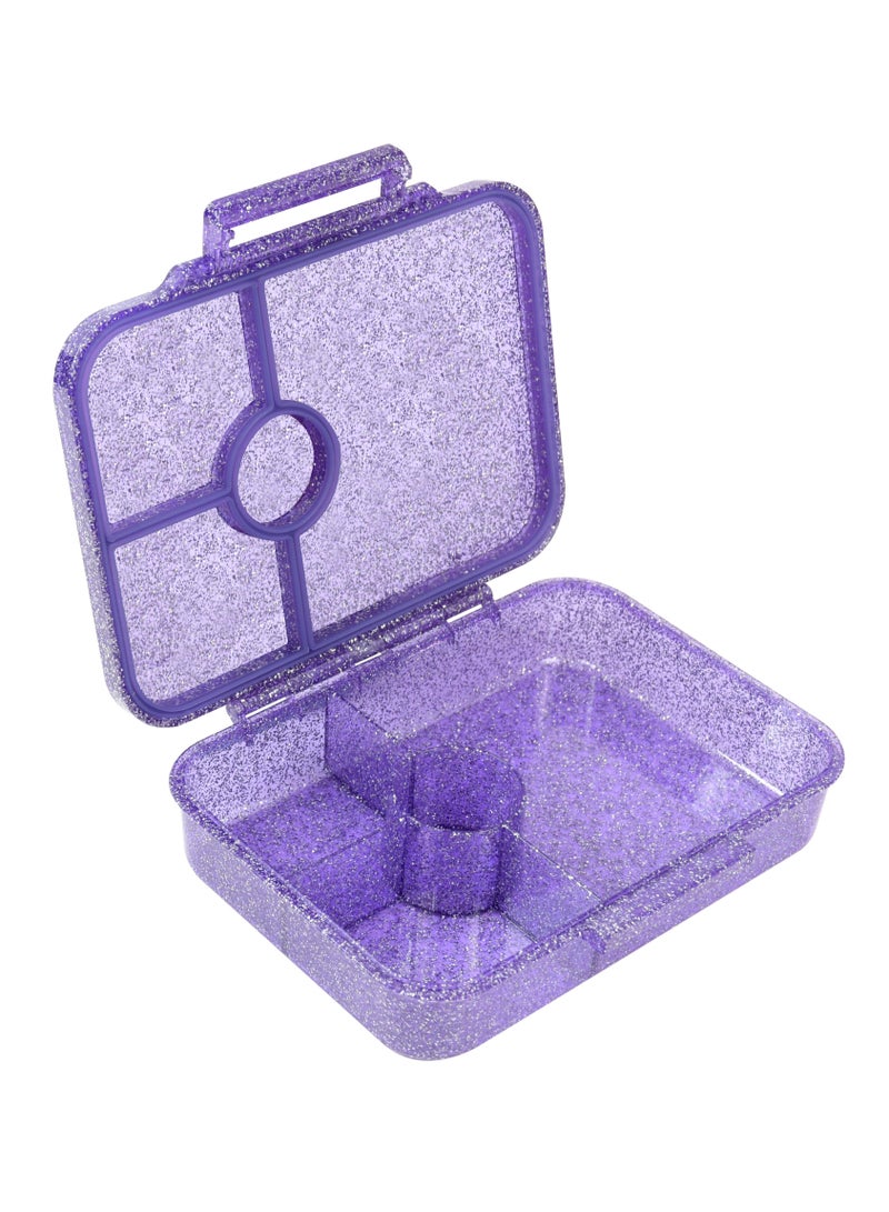 ESSEN Tritan Bento Lunch Box for Kids Girls - Purple Glitter Ballerina - Image 3