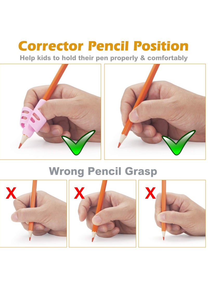 Daytoyz - 10 Pack Pencil Grips for Kids Handwriting, Comfortable Writing Training Aid Correction Gel Pencil Grip for Kids, Children, Preschoolers - Image 1
