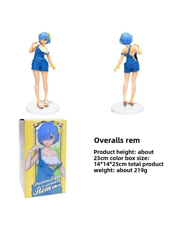 From Scratch, Chinese-style Sleeping Strap Sportswear, Remramram Boxed Beauty Anime Hand Office-Color:Suspender Pants REM (bag + Color Box)  - Image 1
