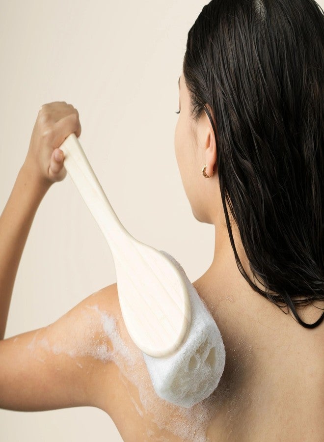 EcoTools Loofah Bath Brush, Back Brush for Bath & Shower, Made with Long Handle & Natural Loofah Material for Exfoliation, Shower Brush for Men & Women, Eco-Friendly & Cruelty-Free, 2 Count - Image 3