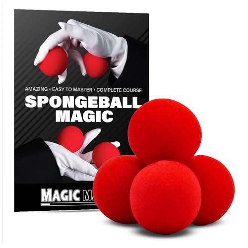 MAGIC MAKERS Magic Trick Spongeballs Red Edition 4 Ball Set with Complete Online Course - Image 1