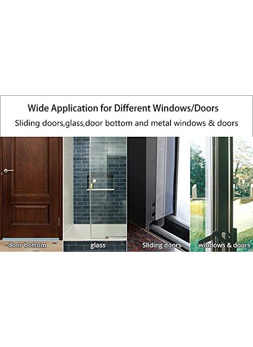 REPLEX Replex 3 Meter Transparent Door Sealing Strips for Seal Sound Proof Insect Window Tape for Home Bottom Rubber Sealing Sticker Seal Strip  - Image 5