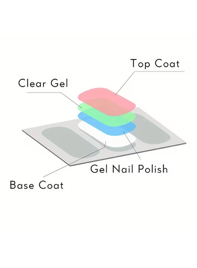 LANGMANNI 8 Sheets Nail Full Wraps Nail Polish Strips, Pink Nail Glitter Self-Adhesive Gel Nail Stickers, Suitable for Women's Home DIY Self-use Nail Art Supplies Nail Art Kit - Image 5