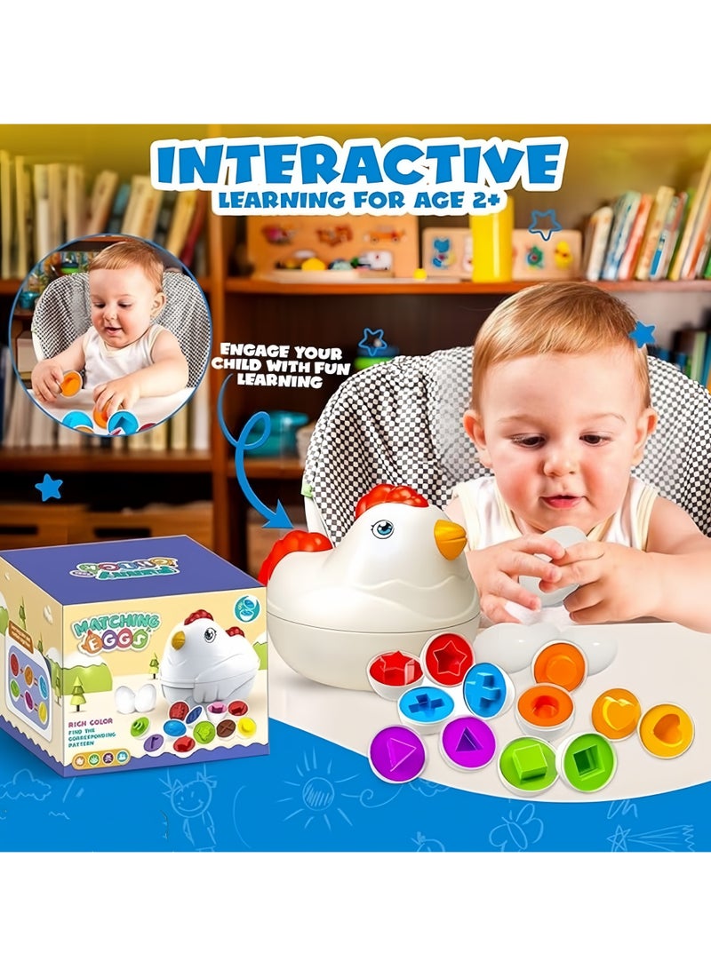 هولا لعبة تركيب الأشكال للأطفال، العاب مونتيسوري تعليمية للأطفال بعمر 1 2 3 سنوات - 6 ألوان وأشكال، لعبة تطابق لتنمية المهارات الحركية - Image 2