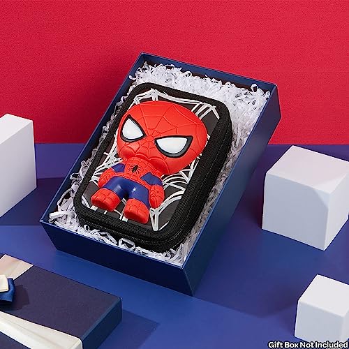 Marvel Pencil Case with Stationery Included School Supplies Filled Large Pencil Case Multiple Compartments Colouring Pencils Pens Boys Stationery Set Gifts for Boys 3D Spiderman - Image 3