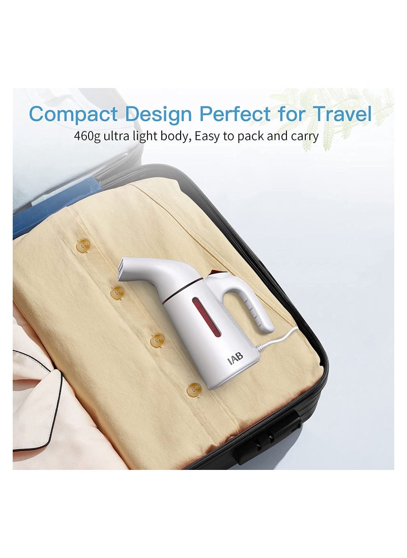 700W Clothes Steamer, Handheld Portable Garment Steamer with 120ml For Home and Travel, Vertical Clothing Steamer (White)
