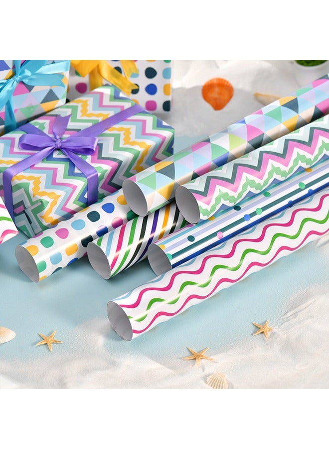Zeemey 6 Sheets Gift Wrapping Paper With Accessories,Holiday Gift Wrapping Paper,Birthday Gift Box Gift Wrapping DIY, Gift Wrapping Paper for Birthday, Holiday, Wedding, Party,Kids Gift Wrapping (70cmX50cm) - Image 3