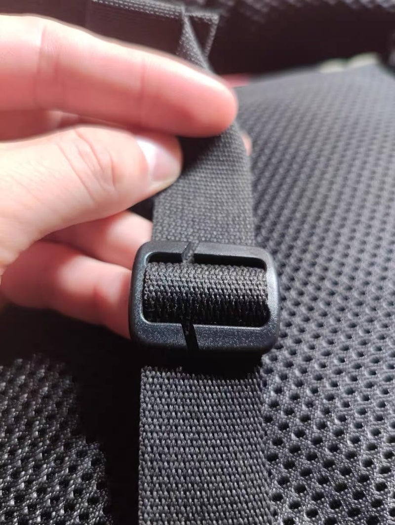 TACNEX Tactical Backpack Strap Clip Removable Webbing Keeper Buckle for Sling Bags Harness MOLLE Military Strap Adjustable Anti-Slip End Holder Replacement Stays Fasteners (2, Black, 1") - Image 2