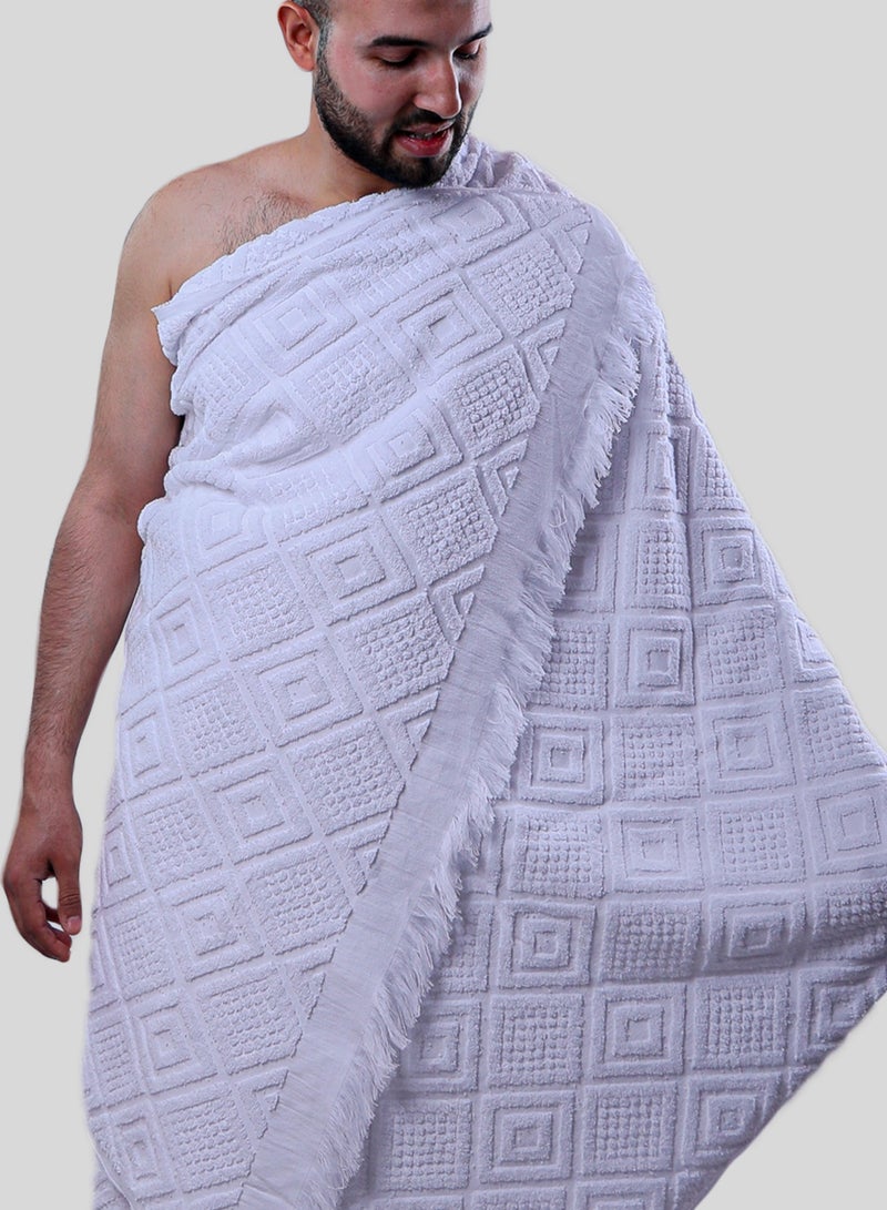 Banotex Royal Ihram for men for Hajj and Umrah for Muslim men, plain, 100% cotton, luxurious Egyptian manufacture, weight 1800 grams. - Image 2