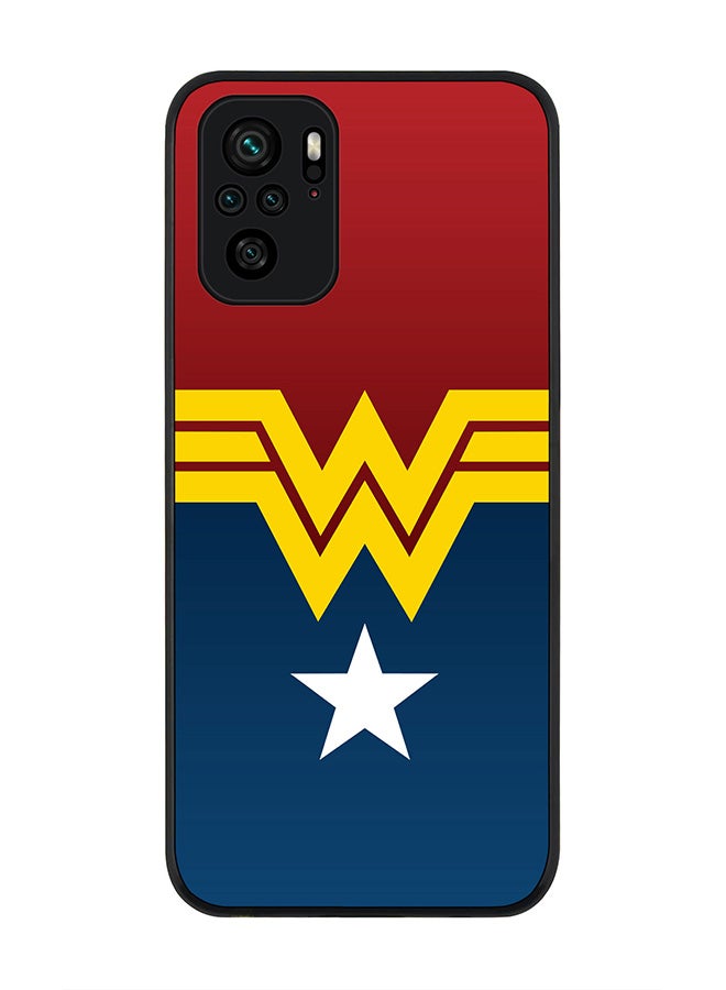 Stylizedd Rugged Black edge case for Xiaomi Poco M5s Slim fit Soft Case Flexible Rubber Edges Anti Drop TPU Gel Thin Cover - Wonder Woman  - Image 1