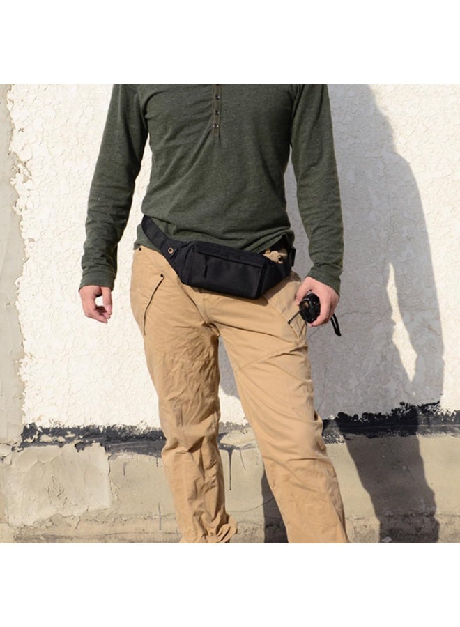 Crossbody Waist Bag with Adjustable Strap Multiple Zippered Compartments, Durable Fabric for Outdoor Sports and Compact Chest Sling Bag - Image 3